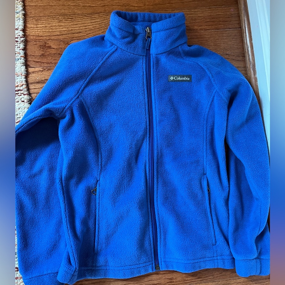 Columbia Girls Benton Springs Fleece Jacket, Blue Size M 10/12